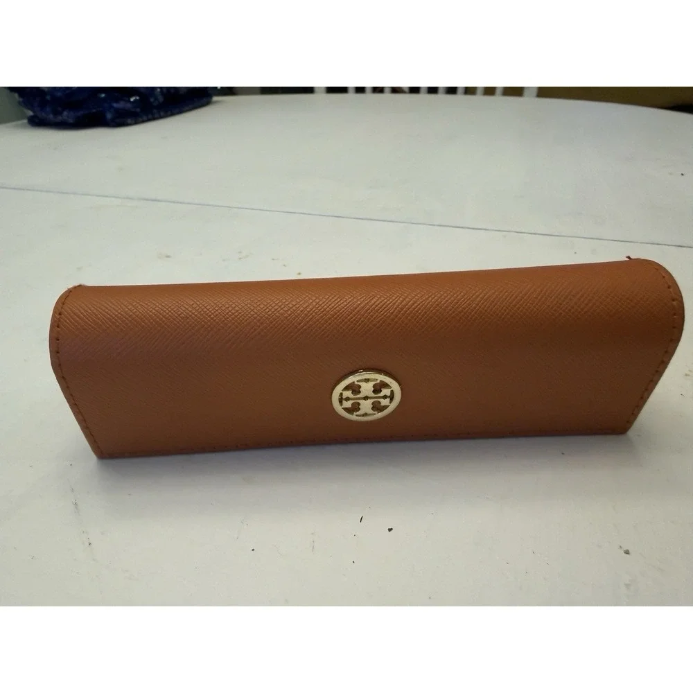 Tory Burch Saffiano Leather Orange Eyeglasses Reading Glasses Case